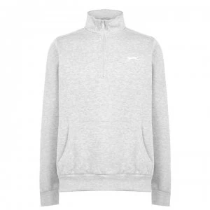 Slazenger Quarter Zip Fleece Top Mens - Grey Marl