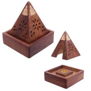 Sheehsam Wood Incense Cone (Pack Of 4) Pyramid Box