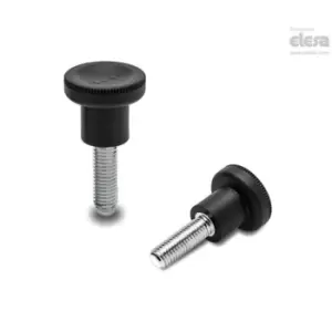 ELESA EKK Knurled knobs Technopolymer Threaded stud EKK.35 p-M6x30-C1