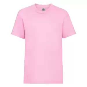 Fruit Of The Loom Childrens/Kids Unisex Valueweight Short Sleeve T-Shirt (Pack of 2) (2-3) (Light Pink)