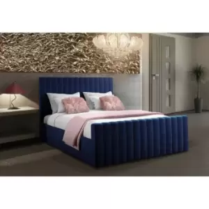 Keesa Bed Super King Plush Velvet Blue