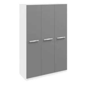 Moritz Triple Wardrobe White and Grey