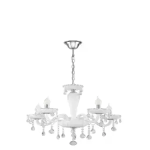 Eglo White 5-light Chandelier