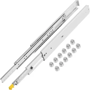 VEVOR Heavy Duty Drawer Slides 40" Length, Locking Drawer Slides 500lbs Load Capacity Long Full Extension Drawer Slide 1 Pair Side Mount Ball Bearing