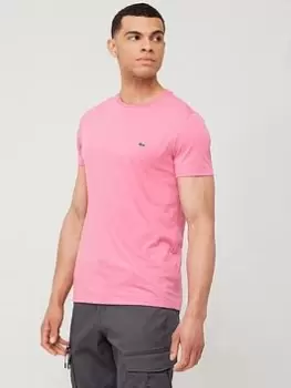 Lacoste Classic Logo Pima Cotton T-Shirt - Pink, Size 2XL, Men