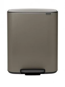 Brabantia Bo 30 + 30-Litre Pedal Bin ; Platinum