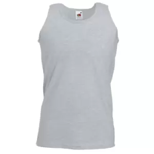 Fruit Of The Loom Mens Athletic Sleeveless Vest / Tank Top (XL) (Heather Grey)