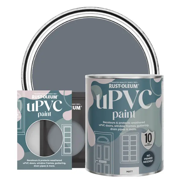 Rust-Oleum uPVC Paint, Matt Finish - MARINE GREY - 750ml