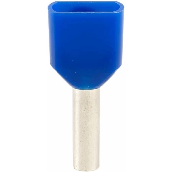 Twin Cord End Ferrules 2.5mm Blue Pack of 100 - Truconnect