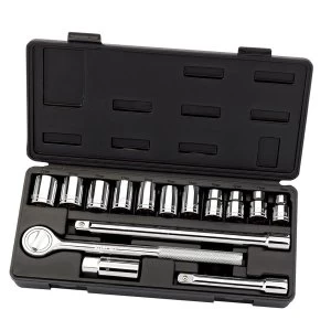 Draper 15 Piece 1/2" Square Drive Metric Socket Set