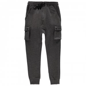 Firetrap Drop Crotch Joggers Junior Boys - Charcoal Marl