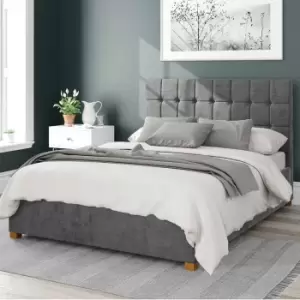 Sinatra Firenze Velour Ottoman Bed Charcoal