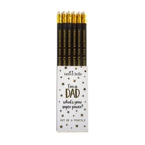 Sass & Belle Dad's Superpower Pencils (Set of 6)