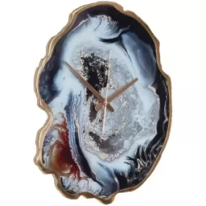 Premier Housewares Celina Oblong Wall Clock - Agate Effect