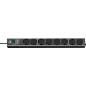 Brennenstuhl Multi Socket Hugo 8 Socket, 3m, Anthracide