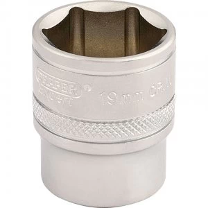 Draper 3/8" Drive Satin Finish Hexagon Socket Metric 3/8" 19mm