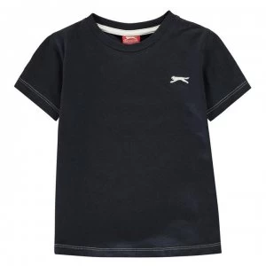 Slazenger Plain T Shirt Infant Boys - Navy