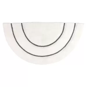 Semi Circle Bath Mat Charcoal