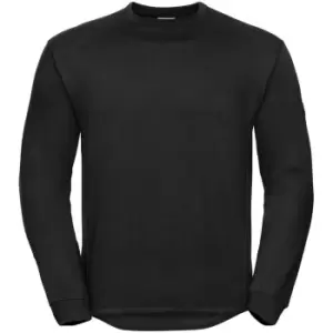 Russell Workwear Mens Crew Neck Set In Sweatshirt Top (3XL) (Black)