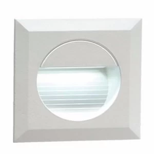 KnightsBridge IP54 Square LED Recessed Stair and Wall Guide Light - White