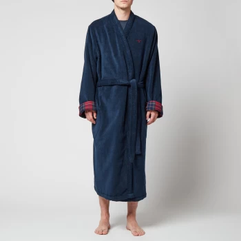 Barbour Lounge Mens Lachlan Dressing Gown - Navy - S/M