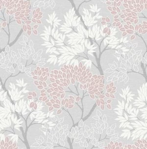 Fresco Lykke Tree Pink Wallpaper