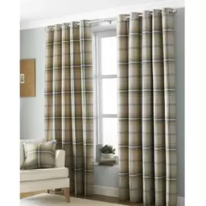 Riva Paoletti Aviemore Ringtop Eyelet Curtains (229 x 229 cm) (Ochre Yellow) - Ochre Yellow