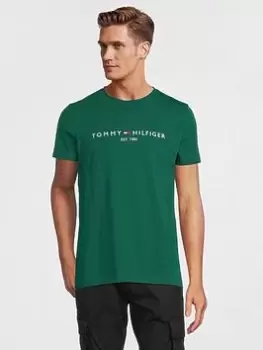 Tommy Hilfiger Classic Logo T-Shirt - Green, Dark Green Size M Men