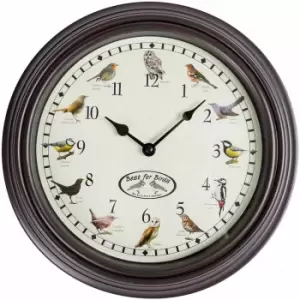 Homescapes - Singing Bird Song Quartz Wall Clock - Multicolour