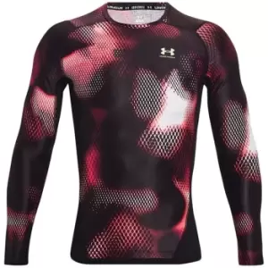 Under Armour IsoChill Printed Long Sleeve Base Layer Top Mens - Black