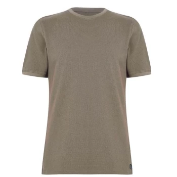 Firetrap Waffle T-Shirt - Olive Night