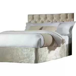 Belledorm Divan Crushed Velvet Base Wrap (Single) (Champagne) - Champagne