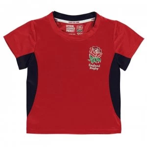 RFU England Poly T Shirt Infant Boys - Red