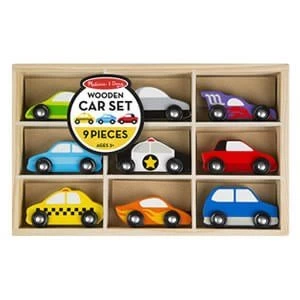 Melissa and Doug Wooden Car Set