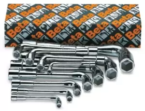 Beta Tools 933/S17 17pc Dl End Offset Hex Socket Wrench Set Chr-Plated 009330081