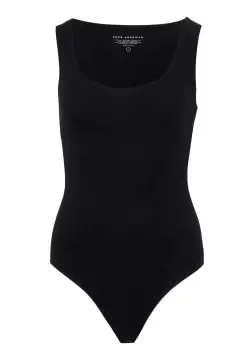 Good American Womens The Feel Good Tank Bodysuit In Black