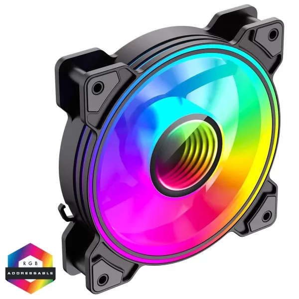 GameMax Infinity 120mm ARGB Dual-Ring Black Fan