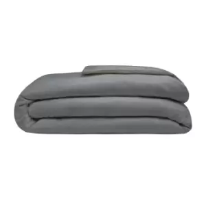 Belledorm Brushed Cotton Duvet Cover (Single) (Charcoal)