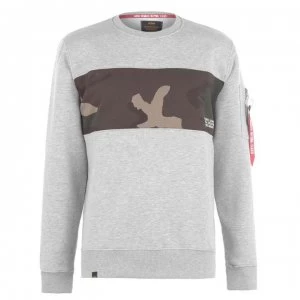 Alpha Industries Camo Bar Sweater - Grey Heather 17