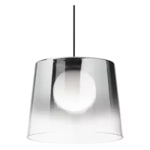 Ideal Lux Lighting - Ideal Lux Fade Dome Pendant Ceiling Light Glass Chrome Shade