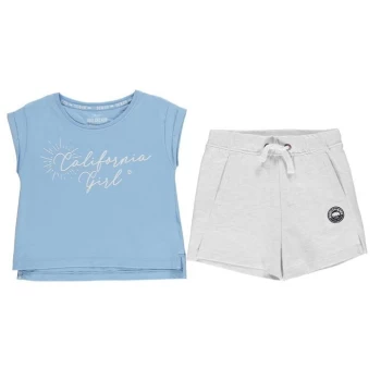 SoulCal Short Set Junior Girls - Bluebell/Ice