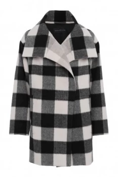 French Connection Jackie Checked Coat Black