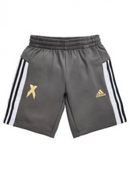 Boys, Adidas Youth X Short, Black/Gold, Size 5-6 Years