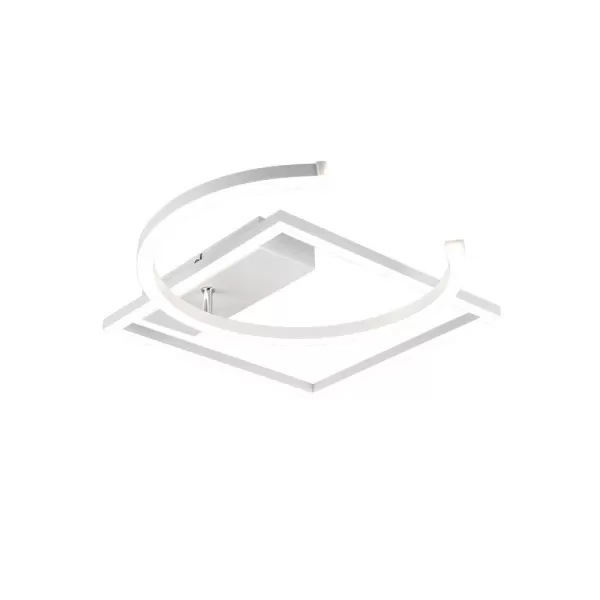 Pivot Modern LED Semi Flush Light White Matt 4000K