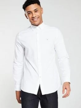 Barbour Oxford Tailored Shirt - White, Size S, Men