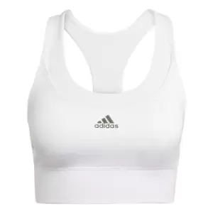 adidas Running Medium-Support Pocket Bra Womens - White / Black Reflective