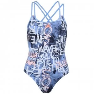 adidas Parley Fit Swimsuit Ladies - Blue/Coral