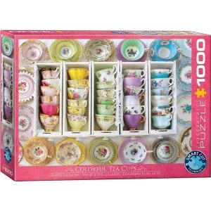 Tea Cups Boxes Eurographic 1000 Piece Jigsaw Puzzle