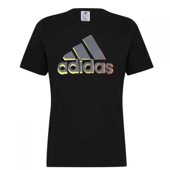 adidas QT T Shirt Mens - Black Exposure