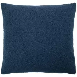 Furn Malham Textured Fleece Cushion Cover, Royal, 50 x 50 Cm